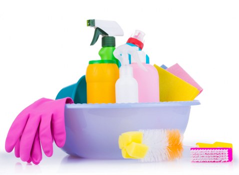 Commercial cleaners working in a Battersea office environment