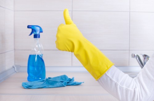 Local Battersea cleaners working in a modern apartment
