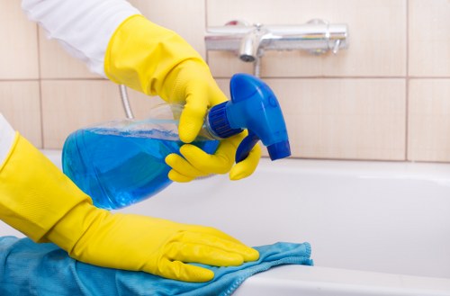 Local carpet cleaners working in a Battersea business premises